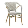 Comfortable French Rattan Outdoor Cafe Chair for Bistro Restaurant