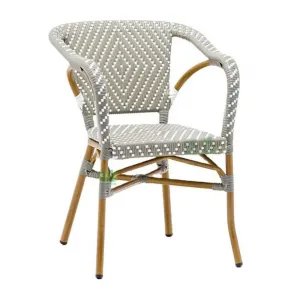 Comfortable French Rattan Outdoor Cafe Chair for Bistro Restaurant