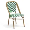 Cafe Restaurant Stacking Outdoor Aluminum Rattan Paris Bistro Chairs