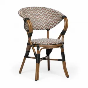 All Metal Fabric Dining Chair for Outdoor Terrace Restaurant Coffe Shop