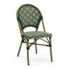 New Style Outdoor Cafe Stackting Green Waterproof Uv Fabric Dining Chair