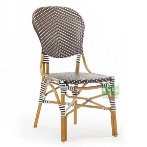 Wholesale French Woven Rattan Bistro Dining Chair for Outdoor