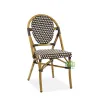 2025 Outdoor Garden Cafe Synthetic Weave Rattan Restaurant French Bistro Chairs