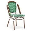Aluminum Outdoor French Stacking Bistro Rattan Chair for Cafe Restaurant