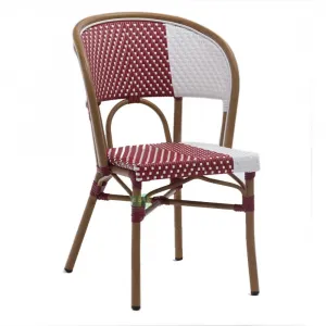 Modern Paris Cafe French Style Bistro Chair Stacking Rattan Furniture