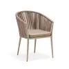 Stackable Garden Furniture Rattan Wicker Rope Outdoor Dining Chairs