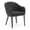Modern European Outdoor Restaurant Stackable Metal and Upholstered Dining Chairs