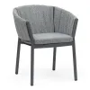 Aluminum Metal Modern Restaurant Fabric Upholstered Dining Room Chair Custom