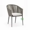 Chairs Furniture Outdoor Wicker Chair Metal Armchair with Waterproof Cushion Cafe Wicker Modern Metal Bistro Sets Rattan Chair