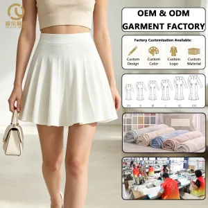 2026 Hot Selling Womens High Waist Tennis Golf Skirt and Shorts Plus Size Sports Apparel with Zipper Pockets Breathable Popular