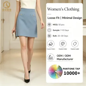 Clothing Factory Womens Knee-Length Solid Burgundy Felted Skirt - 100 Polyester Wholesale Bulk Order ALine Design for Ladies