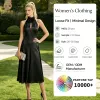 Custom Made Womens Black Halter Neck Satin Midi Dress Beaded Floral Applique Teardrop Keyhole A-Line Cocktail Gown Manufacturer