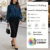 Customized Womens Clothing 2026 New Fashion Wrinkled Solid Color Shirt Retro Ruffle Collar Tie Long Sleeve Casual Female Top