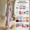 Designer Clothing Manufacturers in China Custom Wholesale Lady Elegant Poplin Dropped Shoulder Woven Shirt Maxi Dress for Women