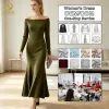 High End Elegant Casual Summer Long-Sleeve A-Line Breathable Woven Maxi Dress Graceful Flowing Silhouette for Timeless Style