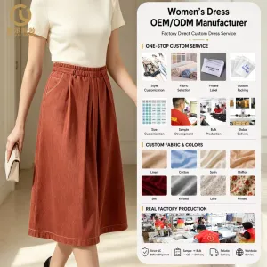 Hot Selling Belted Cotton Casual Loose Women Denim Skirt Factory Price Breathable Ruffles Plain Dyed Natural for Winter