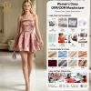 OEM ODM Hot Selling Elegant Evening Dress for Women Small Corsage Fishtail High End Sleeveless Strapless Design