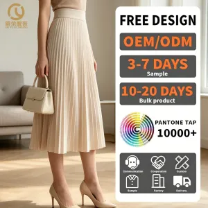 Womens Elastic Waist Office Lady Pencil Casual Cargo Pleat Embroidery Decor XS Size Winter Midi Natural Anti-Static Nonwoven