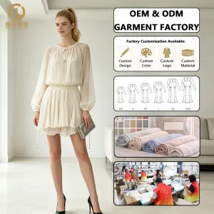 Womens Elegant Vintage Style Casual Dress Natural Breathable Maxi Length for Spring Autumn Parties Woven Eco-Friendly Washable