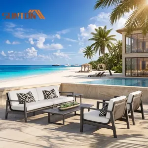 European Modern Minimalist Sectional Couch Coffee Shop Couches Garden Set Furniture Outdoor Sofa Set Aluminium