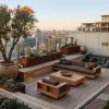 High End Weather Resistant Teak Wooden Contemporary Eco-Friendly Patio Leisure Furniture Hotel Resort Luxury Villa Outdoor