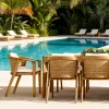 Hotel Outdoor Dining Chaise Restaurant Patio Furniture Garden Sets Eco-Friendly Rattan Chairs Traditional Design Courtyard Villa