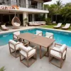Modern Furniture Garden Dinning Table and 6 Chair Restaurant Diningroom Luxury Outdoor Dining Table Set 6 Chairs