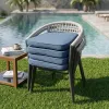 Modern Outdoor Aluminum Patio Chair Set Stacking Rattan Wicker Garden Furniture With Metal Material