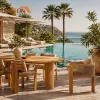 Modern Rattan and Wicker Eco-Friendly Garden Set Outdoor Dining Table and Chair Set for Courtyard Patio Hotel Park Use
