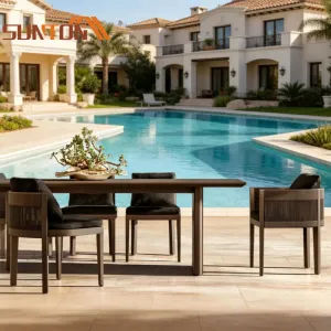 Vintage Garden Antique Outdoor Furniture Wicker Dining Chairs Outdoor Dining Set for 8 Outdoor Garden Furniture Sets Chair Table