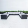 Classic Design Weatherproof Outdoor Sun Polyester Hot Sale Rattan Garden Furniture Wicker Sofa Set