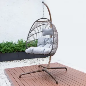 Durable Adult Outdoor Patio Swing Chair Rattan Wicker Egg Hanging Design Chair