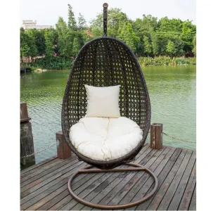 Elegant Rattan Wicker Leisure Swing Basket Chair Indoor and Outdoor Patio Furniture