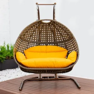 Garden Foldable Rope Rattan Patio Swing Chair Outdoor Hanging Furniture