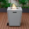 Garden Patio Fire Pit Gas Propane Fire Table Outdoor Firepit Table with Glass Wind Guard