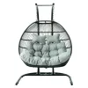 Outdoor Hanging Rattan Egg Leisure Wicker Patio Swing Chair