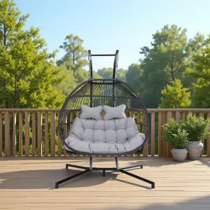 Lightweight Foldable Portable Patio Hanging Swing Chair for Camping Backyard