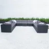 Luxury Outdoor Rattan Sofa Set Garden Wicker Furniture Patio Combo