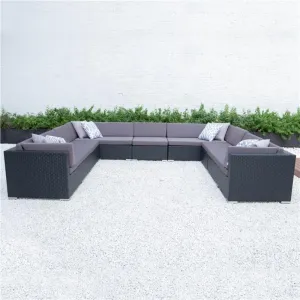 Luxury Outdoor Rattan Sofa Set Garden Wicker Furniture Patio Combo