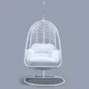 Modern Outdoor Patio Hanging Swing Chair Metal Rattan Wicker for Home Hotel Courtyard Park Bedroom Dining Egg Swing Design