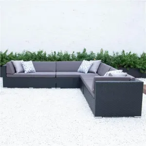 Modern Waterproof Patio Sofa Set Wicker Rattan Outdoor Garden Furniture