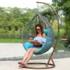 Outdoor Hanging Rattan Egg Leisure Wicker Patio Swing Chair
