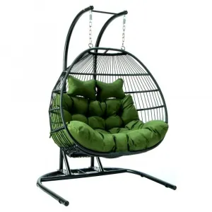 Outdoor Hanging Rattan Egg Leisure Wicker Patio Swing Chair