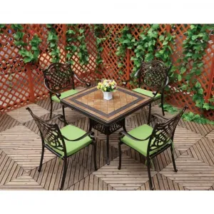 Outdoor Patio Dining Table Sets Cast Aluminum Chair Garden Furniture