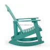 Outdoor Patio HIPS Polystyrene Wood Adirondack Rocking Chair Durable Plastic Wooden Garden Chair