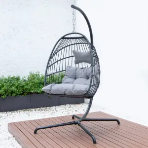 Patio Outdoor Furniture Hanging Swing Chair Egg Hammock Garden Rope Swing Chair for Garden Patio