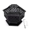 Portable Outdoor Patio Wood Pellet Fireplace Garden Smokeless Wood Burning Stove Brazer Fire Pit with Charcoal Fuel
