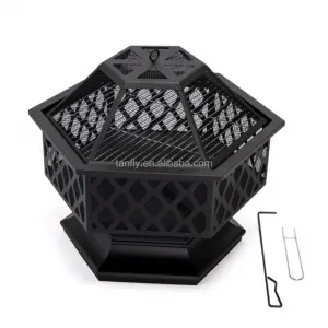 Portable Outdoor Patio Wood Pellet Fireplace Garden Smokeless Wood Burning Stove Brazer Fire Pit with Charcoal Fuel