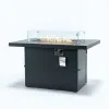Rectangular Garden Outdoor Aluminum Fireplace Furniture Gas Fire Pit Table