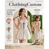 New Summer Floral Ruffle Strap Lace Square Neck Mini Dress Waist-Cinched Bubble Sweet Casual Dress OEM Custom Available